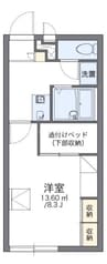 レオパレスコンチェルトＫ 1Kの間取り