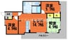 アルファライフ倉敷駅西 3LDKの間取り