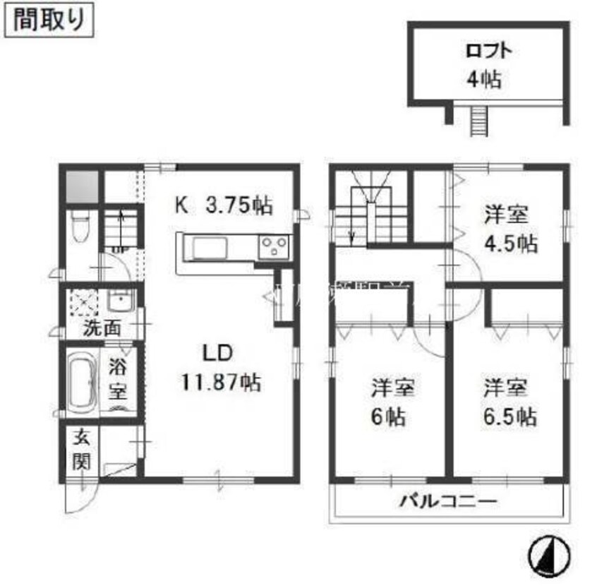 間取図 ウエイク