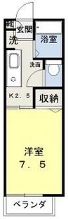 ラフォーレ津高 1Kの間取り
