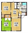 ブランシェ　Ｃ棟 3DKの間取り
