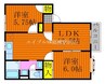 グリーンパーク西辛川Ｃ 2LDKの間取り