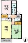 セジュールT&K　 2DKの間取り