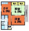 プレジール千田 2DKの間取り