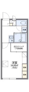 レオパレスルリームⅢ 1Kの間取り