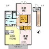 イソミール 2LDKの間取り