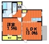 モデレート.K 1LDKの間取り