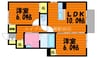 プラティーク 2LDKの間取り