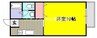 ローゼンベルク　A棟 1Kの間取り