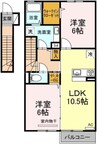 瀬戸内ハウジング 2LDKの間取り