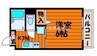 リバーサイド幸和 1Kの間取り
