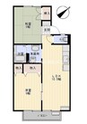 パピヨン虫明 2LDKの間取り