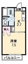 ディア　エスタ　Ｂ棟 1Kの間取り