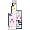 ラフレーズ田中 1SKの間取り