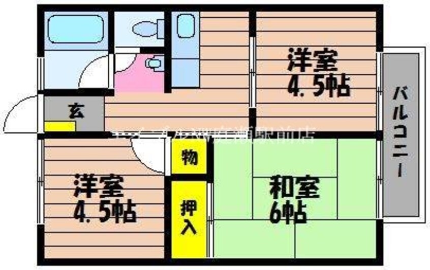 間取図 シティハイム吉岡Ｂ棟