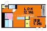 Iris総社中央 1LDKの間取り