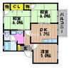 ガルテン26　F棟 3DKの間取り