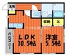 クレモンポイントE 1LDKの間取り