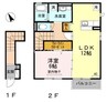 ポレール　オリオン 1LDKの間取り