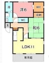 プラザ元町 2LDKの間取り