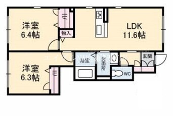 間取図 ヴィラ・ノーブル庭瀬