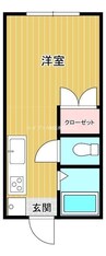 たなかハイツⅠ 1Rの間取り