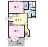クレストール内尾Ｂ 2DKの間取り