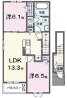 リジョイス井尻野Ｂ 2LDKの間取り