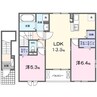 リジョイス井尻野Ａ 2LDKの間取り