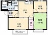 ルナール玉島　Ａ棟 3DKの間取り