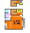 ライフエール中庄 1Kの間取り