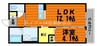 ハンドⅠ 1LDKの間取り