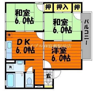 間取図 プレジール清音　A棟