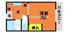 メゾンミヤモト 1Kの間取り