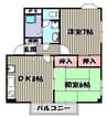 ローゼ　Ｂ棟 2DKの間取り