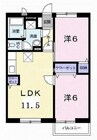 サニースポットＢ 2LDKの間取り