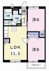 サニースポットＢ 2LDKの間取り