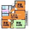 サンホーム日吉　A棟 3LDKの間取り