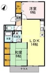 ルレーブK　Ｂ棟 2LDKの間取り