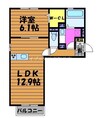 アンビエント 1LDKの間取り
