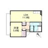 プレジール富井　B棟 1LDKの間取り