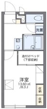 レオパレスエスポワール河内 1Kの間取り