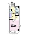 ニューメゾン森安 1Kの間取り
