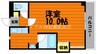 スカイコートマンションⅠ 1Kの間取り