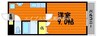 サンライズマンション 1Kの間取り