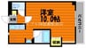 スカイコートマンションⅠ 1Kの間取り