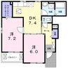 ポース　アザリーⅡ 2DKの間取り