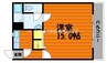 ブールバール 1Kの間取り