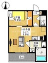 REGALEST 花尻 1LDKの間取り