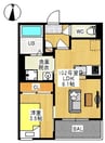 REGALEST 花尻 1LDKの間取り